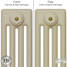CI-RC-CREAM-003 - Richmond Cream 4 Column Victorian Cast Iron Radiator H760mm x W584mm CI-RC-CREAM-003 - Richmond Cream 4 Column Victorian Cast Iron Radiator H760mm x W584mm